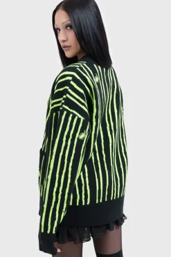 Beetlejuice Beetlejuice Beetlejuice Intarsia Cardigan