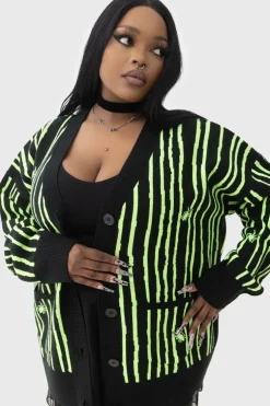 Beetlejuice Beetlejuice Beetlejuice Intarsia Cardigan