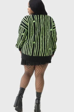 Beetlejuice Beetlejuice Beetlejuice Intarsia Cardigan