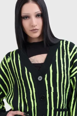 Beetlejuice Beetlejuice Beetlejuice Intarsia Cardigan