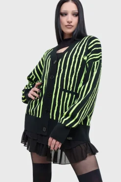 Beetlejuice Beetlejuice Beetlejuice Intarsia Cardigan
