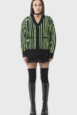 Beetlejuice Beetlejuice Beetlejuice Intarsia Cardigan