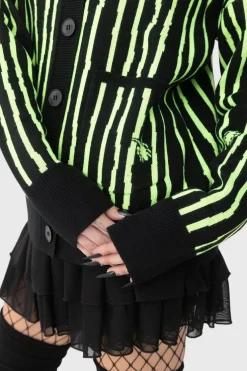 Beetlejuice Beetlejuice Beetlejuice Intarsia Cardigan