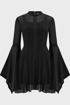 Begone Long Sleeve Mini Dress [BLACK]