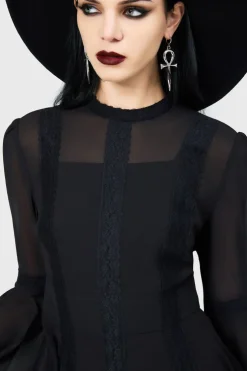 Begone Long Sleeve Mini Dress [BLACK]
