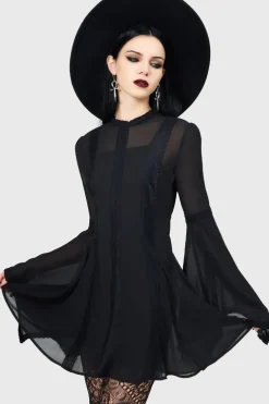 Begone Long Sleeve Mini Dress [BLACK]