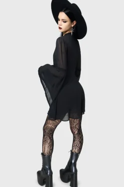 Begone Long Sleeve Mini Dress [BLACK]