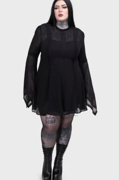 Begone Long Sleeve Mini Dress [BLACK]