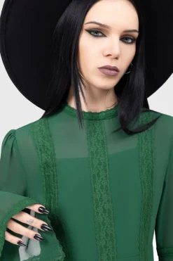 Begone Long Sleeve Mini Dress [GREEN]