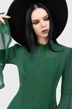 Begone Long Sleeve Mini Dress [GREEN]
