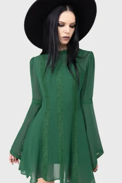 Begone Long Sleeve Mini Dress [GREEN]
