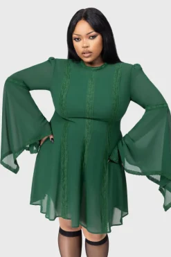 Begone Long Sleeve Mini Dress [GREEN]
