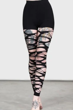 Carved Up Slashed Tights