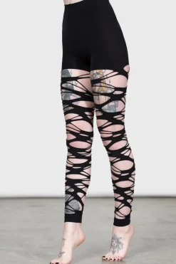 Carved Up Slashed Tights