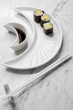 Crescent Sushi Plate Set