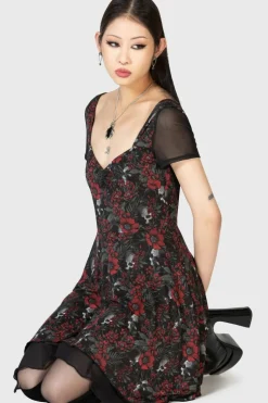 Crimson Decay Mini Dress