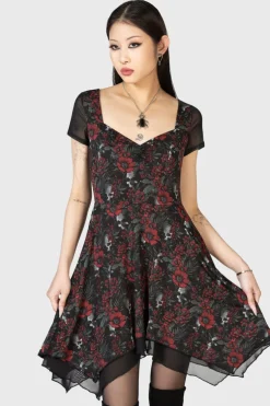 Crimson Decay Mini Dress