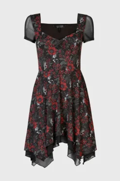 Crimson Decay Mini Dress