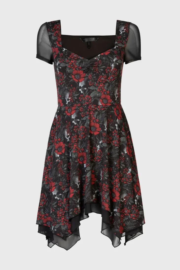 Crimson Decay Mini Dress