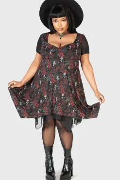 Crimson Decay Mini Dress