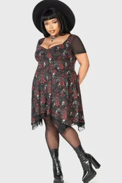 Crimson Decay Mini Dress