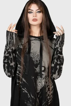 Cross The Bear Longline Hoodie
