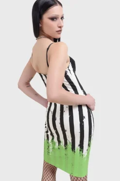 Distressed Stripe Bodycon Dress