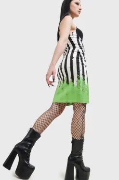 Distressed Stripe Bodycon Dress