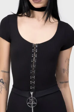 Eye C U Cap-Sleeve Top