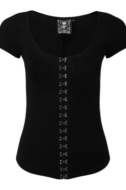 Eye C U Cap-Sleeve Top