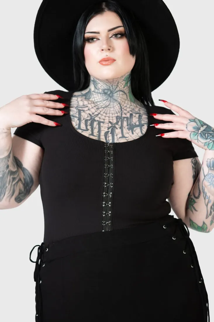 Eye C U Cap-Sleeve Top