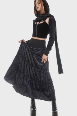 Half Vamp Maxi Skirt