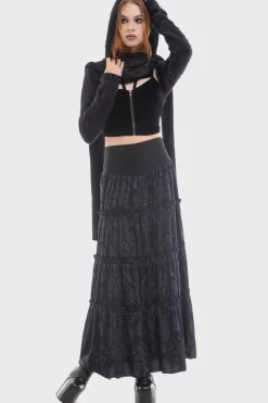 Half Vamp Maxi Skirt