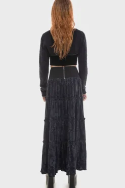 Half Vamp Maxi Skirt
