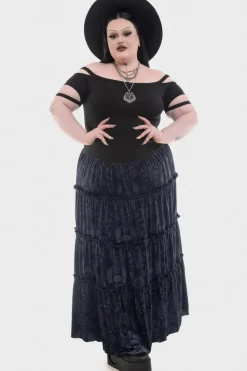 Half Vamp Maxi Skirt