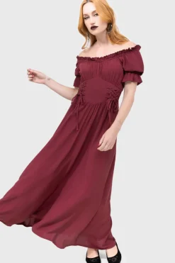 Jocasta Maxi Dress Short Sleeve [RED]
