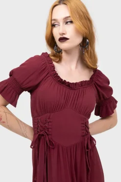 Jocasta Maxi Dress Short Sleeve [RED]