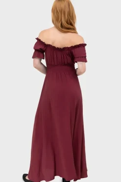 Jocasta Maxi Dress Short Sleeve [RED]