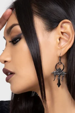 Mourning Ankh Earrings