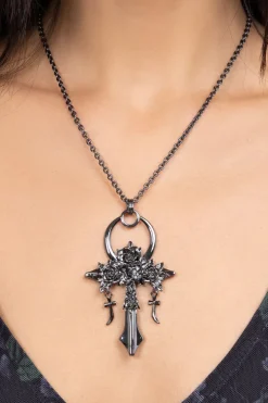 Mourning Ankh Necklace