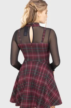 Tartan Riot Dress [BURGUNDY]