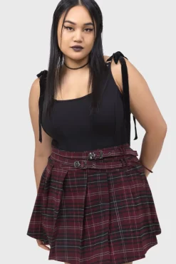 Tartan Riot Skirt [BURGUNDY]